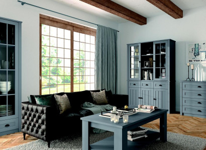 Living room Set Display case Chest of drawers Wall units Chests of drawers sideboard Wardrobe Table 4 pieces